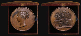 Coronation of Queen Victoria 1838 74mm diameter in Bronze, by G.R.Collis, Eimer 1310, BHM 1805, WE 95, Obverse: Young Head of the Queen, left, VICTORI...