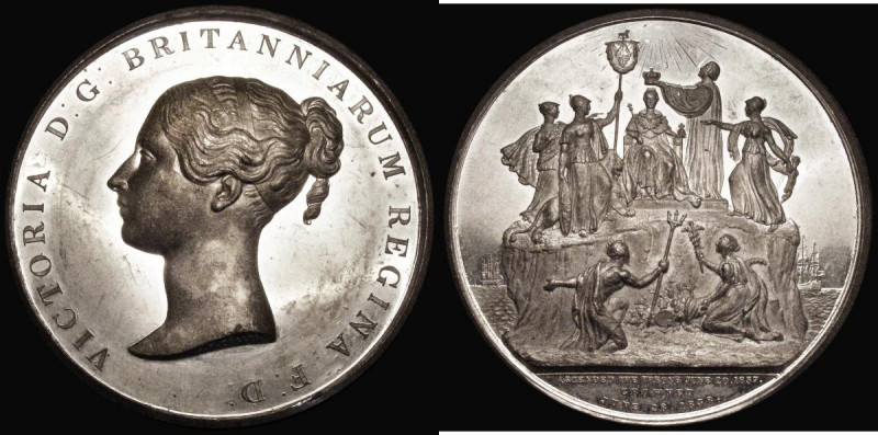 Coronation of Queen Victoria 1838 74mm diameter in White Metal, by G.R.Collis, E...
