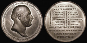 Death of the Duke of Cambridge, 1850 61mm diameter in white metal by G.G.Adams, BHM 2392, Obverse: Bare head bust of the Duke of Cambridge, right, H.R...