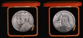 George V Silver Jubilee 1935 57mm diameter in silver Eimer 2029a, BHM 4249, The Official Royal Mint issue, by P. Metcalfe, 86.35 grammes, UNC with Mat...