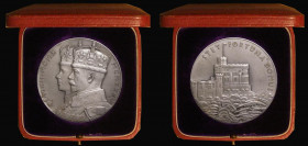 George V Silver Jubilee 1935 57mm diameter in silver with matt finish, Eimer 2029a, BHM 4249, The Official Royal Mint issue, 86.31g, GEF with some lig...