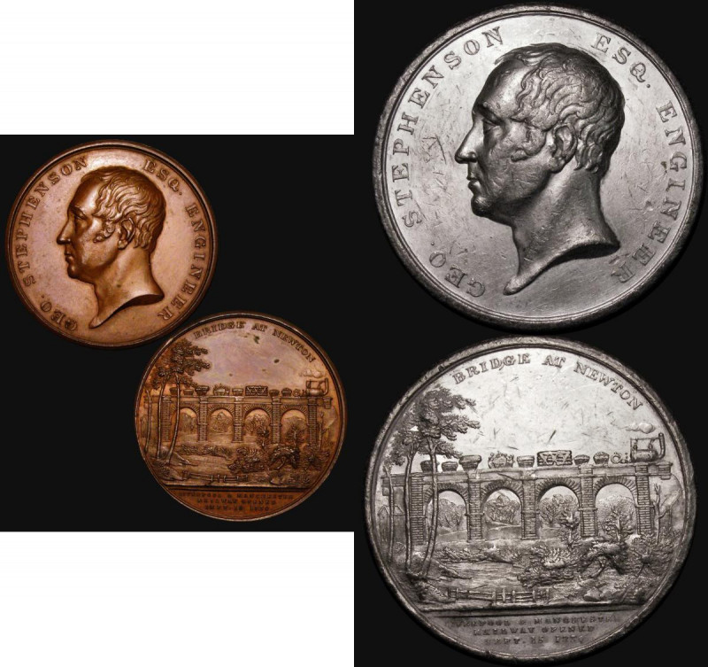 Liverpool and Manchester Railway Opened 1830 (2) the first 46mm diameter in bron...