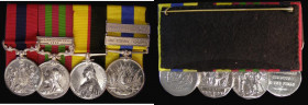 A 1898 Sudan Distinguished Conduct Medal group of four awarded to Private A. Cameron, Seaforth Highlanders, comprising (1) Distinguished Conduct Medal...
