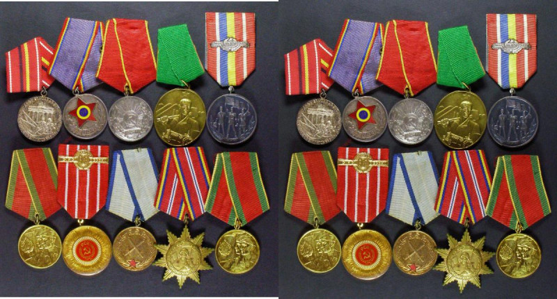 Romania Medals (9) Soldier's Medal of Valour - First Class, Special Merits in Wo...