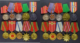 Romania Medals (9) Soldier's Medal of Valour - First Class, Special Merits in Work medal, Armed Forces 20 Years Medal, Romanian Peoples Republic Armed...