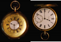 A Pocket Watch (c.1920s) in 18 carat gold case by John Hewitt, Coventry, the case hallmarked, in good second-hand condition 

Estimate: GBP 350 - 75...