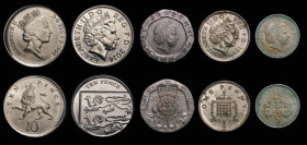 Mint Errors - Mis-Strikes Decimal Coinage (5) Twenty Pence 2005 an off-metal strike weighing 3.31 grammes EF, Ten Pences (2) 1997 and 2014 both struck...