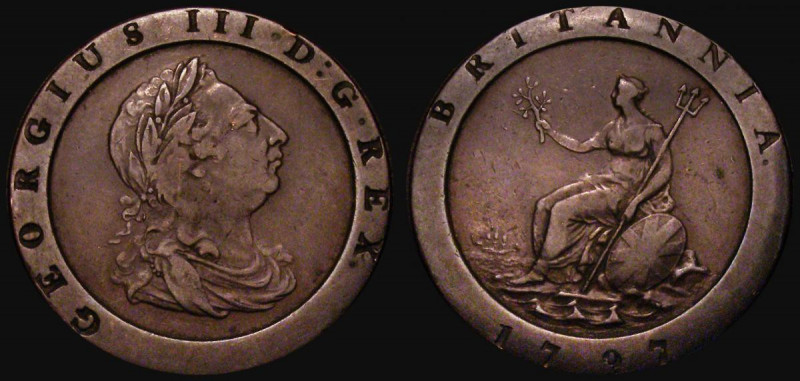 Twopence 1797 Peck 1077 Fine, made into a smuggler's box

Estimate: GBP 50 - 1...