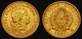 Argentina Gold Argentino 1887 KM#31 VF

Estimate: GBP 350 - 450