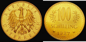 Austria 100 Schillings Gold 1927 Prooflike striking KM#2842 UNC with the odd tiny flecks of toning

Estimate: GBP 950 - 1200