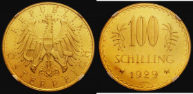 Austria 100 Schillings Gold 1929 Prooflike striking KM#2842 in an NGC holder and graded PL62

Estimate: GBP 950 - 1200