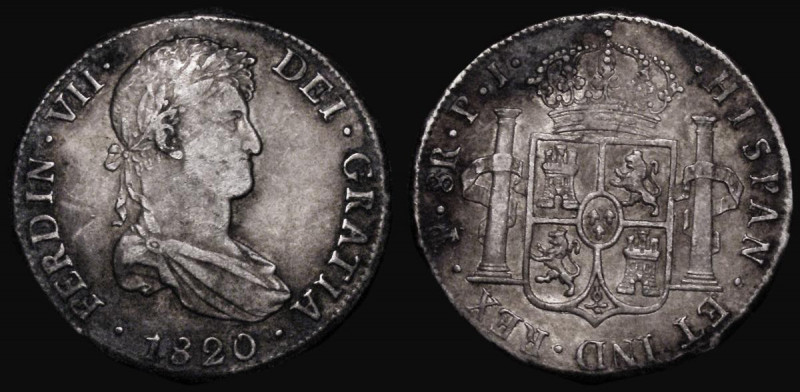 Bolivia 8 Reales 1820 PTS PJ KM#84 Good Fine with some gold tone

Estimate: GB...