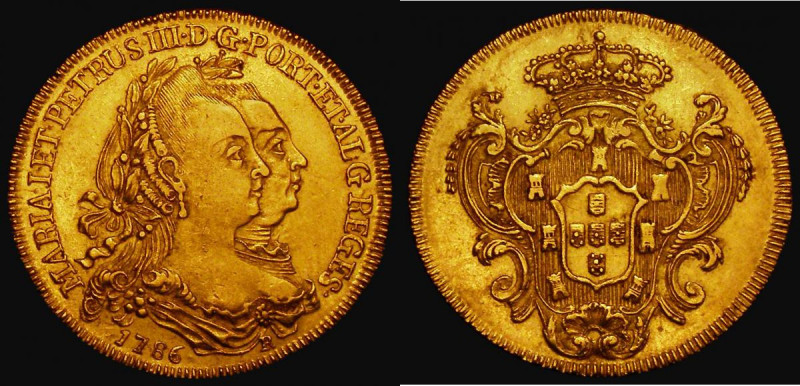 Brazil 6400 Reis 1786R KM#199.2 VF or slightly better and a pleasing example of ...