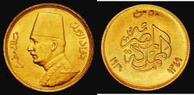 Egypt 50 Piastres Gold AH1349 (1930) KM#353 EF a scarce two-year type

Estimate: GBP 220 - 260