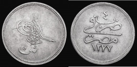 Egypt Five Qirsh AH1277/4 (1863) Abdul Aziz, Good Fine, a bold and collectable example of this scarce type

Estimate: GBP 80 - 100