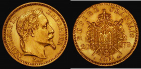 France 20 Francs Gold 1861A KM#801.1 EF/GEF

Estimate: GBP 250 - 350