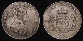 German States - Bavaria Thaler 1807 Obverse: Uniformed Bust right, Reverse: Crowned Arms with supporters KM#701 Fine with a small flaw in the centre o...