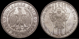 Germany - Weimar Republic 3 Reichsmarks 1929E 1000th Anniversary of Meissen KM#65 UNC or near so with some lustre and some light contact marks

Esti...