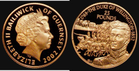 Guernsey &pound;25 Gold 2002 150th Anniversary of the Death of the Duke of Wellington KM#131 Gold Proof FDC uncased in capsule, with no certificate
...