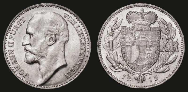 Liechtenstein Krone 1915 Y#2 UNC and lustrous, seldom seen in high grade

Esti...
