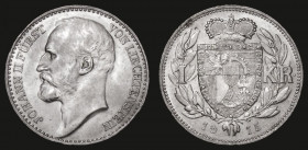 Liechtenstein Krone 1915 Y#2 UNC and lustrous, the reverse with some very small tone spots

Estimate: GBP 20 - 40