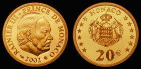 Monaco 20 Euros Gold 2002 Prince Rainier III KM#177 Gold Proof

Estimate: GBP 320 - 360