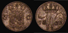 Netherlands Five Cents 1822 KM#52 Good Fine/Fine with grey tone, one of the key dates in the series and seldom offered

Estimate: GBP 100 - 120