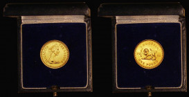 Rhodesia One Pound 1966 Gold Proof KM#6 nFDC with a small tone spot and minor handling marks, retaining considerable original mint brilliance, in the ...