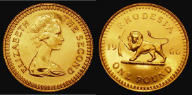 Rhodesia One Pound 1966 Gold Proof KM#6 nFDC with some hairlines, retaining considerable original mint brilliance

Estimate: GBP 550 - 650