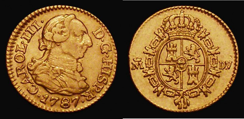 Spain Half Escudo Gold 1787 DV KM#425.1 Fine or better/Good Fine

Estimate: GB...