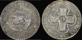 Swiss Cantons - Bern Five Batzen 1826 KM#196.1 with BATZ legend in a PCGS holder and graded MS64

Estimate: GBP 50 - 75