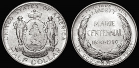 USA Half Dollar Commemorative 1920 Maine, Breen 7447 UNC and lustrous, the faces showing good detail

Estimate: GBP 40 - 70