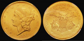 USA Twenty Dollars Gold 1852 Heavy Date, Normal A, Breen 7150, in an NGC holder - UNC Details, Obverse Rim filed 

Estimate: GBP 2900 - 3500