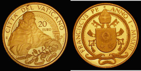Vatican 20 Euros Gold 2013 The Popes of the Renaissance: 500th Anniversary of the Death of Pope Julius II, (Pope from 1503-1513) Gold Proof FDC uncase...