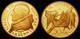 Vatican 50 Euros Gold 2011 Crucifiction of St. Peter KM#432, Gold Proof, nFDC retaining practically full mint brilliance, uncased 

Estimate: GBP 50...
