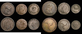 Ireland and Isle of Man (6) Isle of Man (2) Penny 1813 S.7415 About Fine/Near Fine, Halfpenny 1798 S.7416 Good Fine with an edge knock, Ireland (4) Pe...