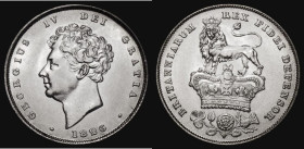 Shilling 1826 ESC 1257, Bull 2409 AU/UNC and lustrous, the obverse with some light hairlines

Estimate: GBP 65 - 125