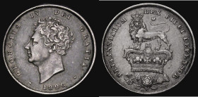 Shilling 1826 with traces of an underlying number under the 6 of the date to the lower left curve of the 6, the position similar to the 6 over 2 varie...