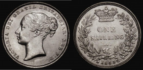 Shilling 1839 Second Young Head, no WW on truncation, as ESC 1283, Bull 2979, Davies 853 dies 2A, the obverse legend with a series of errors, namely:-...