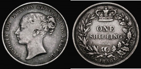 Shilling 1850 ESC 1296, Bull 2996, Fine, toned a good problem-free example of the key date in the Victorian Shilling series and very rare in all grade...