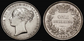 Shilling 1853 ESC 1300, Bull 3002, EF and lustrous with some hairlines

Estimate: GBP 45 - 75