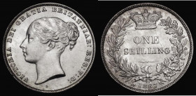 Shilling 1867 ESC 1315, Bull 3030, Davies 892 dies 4A, Die Number 27 A/UNC and lustrous with light cabinet friction only, a most attractive example an...