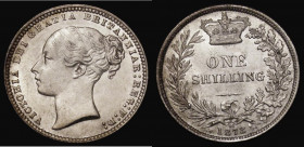 Shilling 1873 ESC 1325, Bull 3043, Die Number 40, A/UNC and lustrous a very pleasing example

Estimate: GBP 50 - 100