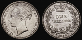 Shilling 1879 No Die Number, Davies 911, dies 6B Lustrous UNC with contact marks and hairlines, Ex-London Coins Auction A131 9/12/2010 Lot 1766 hammer...