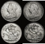 Crowns (2) 1895 LVIII ESC 308, Bull 2598, Davies 513 dies 2A, VF, 1897 LXI ESC 313, Bull 2603 Good Fine/NVF toned

Estimate: GBP 120 - 150
