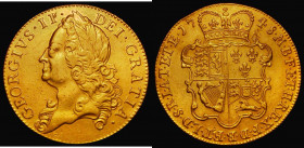 Five Guineas 1748 S.3666 VF an ex-mount piece with some scratches below the 4 of the date. Most of the edge lettering is intact, the coins surfaces ar...