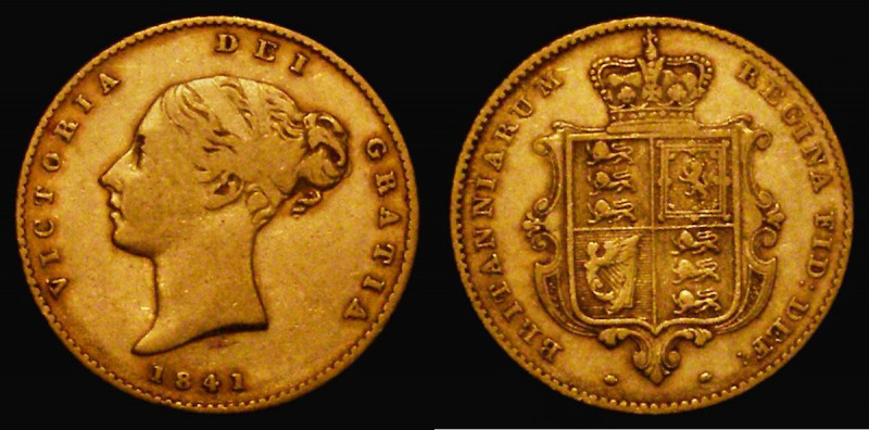 Half Sovereign 1841 Marsh 415 About Fine/Fine, Very Rare and rated R2 by Marsh
...