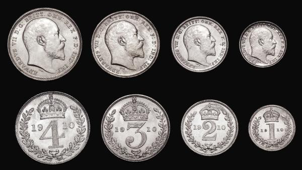 Maundy Set 1910 ESC 2526, Bull 3616 GEF to UNC, a scarce set

Estimate: GBP 22...