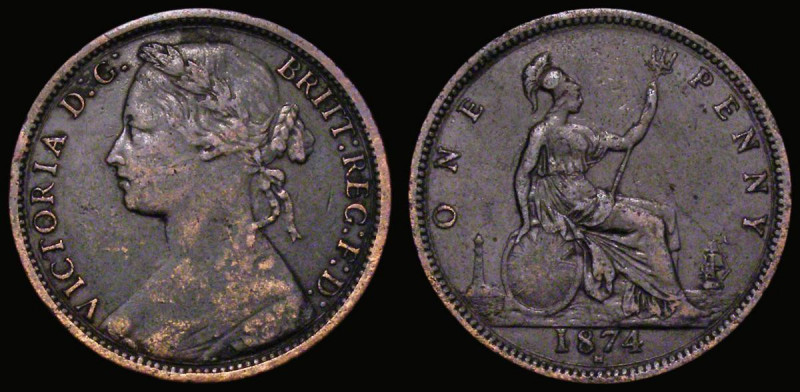 Penny 1874H Freeman 73 dies 7+H, Fine

Estimate: GBP 150 - 175