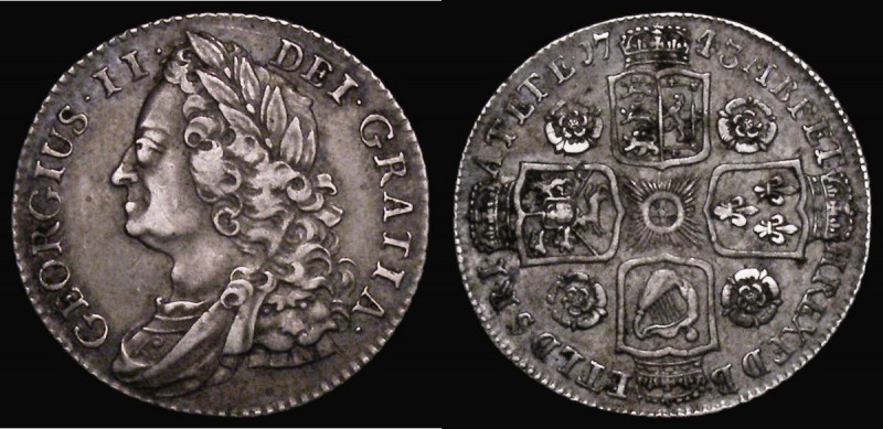 Shilling 1743 Roses ESC 1203, Bull 1720 VF

Estimate: GBP 50 - 75